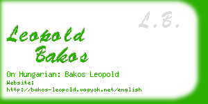 leopold bakos business card